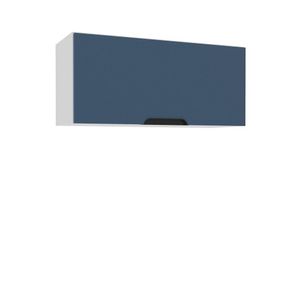 Armário Aéreo 1 Porta Basculante 36 X 80 Cm Branco-azul
