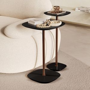 Conjunto Mesa Lateral Florença Alta E Baixa - Lf 049 Preto-café