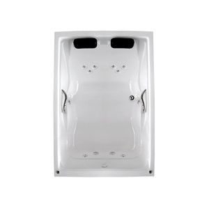 Banheira De Hidromassagem Mondialle Modelo Roma Dupla Essencial 175cm X 120cm X 50cm Em Gel Coat Branco