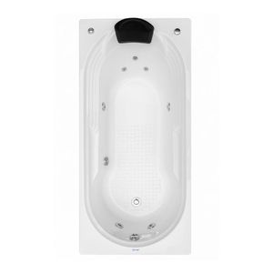 Banheira De Hidromassagem Mondialle Modelo Ascoli Essencial 180cmx80cmx43cm Em Acrílico Branco