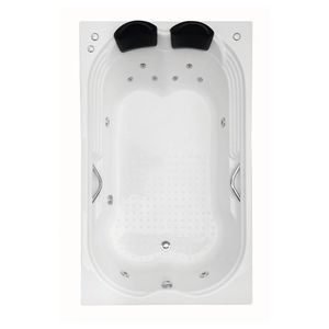 Banheira De Hidromassagem Mondialle Modelo Ascoli Dupla Elegance 160cmx110cmx43cm Em Gel Coat Branco