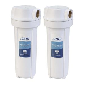 2 Filtro De Agua Bbi Para Caixa D\'água E Entrada Cavalete Cisterna Poço Poe Com Refil Plissado Lavável Cor Branco Tipo De Refil Original