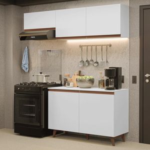 Armário De Cozinha Compacta 190cm Reims Madesa 08 Branco