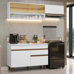 Armário De Cozinha Compacta 190cm Reims Madesa 06 Branco