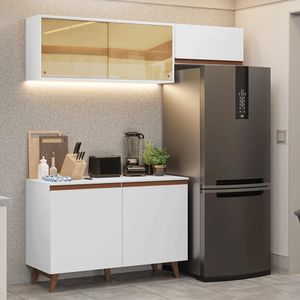 Armário De Cozinha Compacta 190cm Reims Madesa 09 Branco