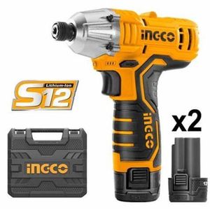 Parafusadeira Impacto Encaixe 1/4 Bateria 12v Ingco