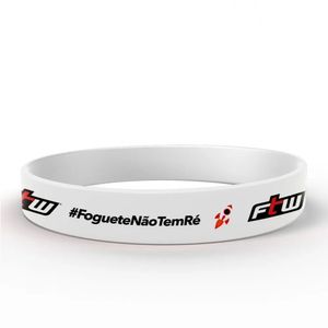 Pulseira De Silicone #foguetenãotemré Padrão Único