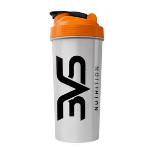 Coqueteleira Slim 600ml Transparente Tampa Laranja