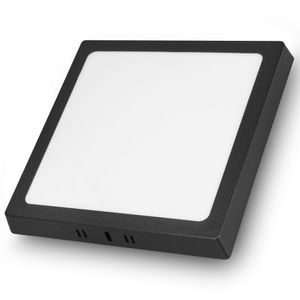 Painel Led Sobrepor Quadrado 18w 6500k Preto Bivolt - Cristallux