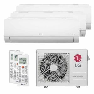 Ar Condicionado Multi Split Tri Split LG Inverter 21000 BTUs 2x7000+1x9000 Quente e Frio Branco 220V A3UW21GFAC.AWGZBR1