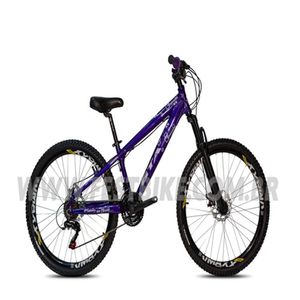 Bicicleta Aro 26 Freeride Gta Rebel Roxa Câmbios Shimano 21 Velocidades Aro Vmaxx