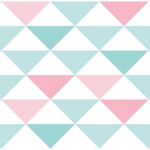 Papel De Parede Coleção Brincar Triângulo Geométrico 3600 - Rolo 10m X 0,52m