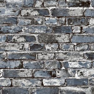 Papel De Parede Essencial Tijolo Cinza Ess1060