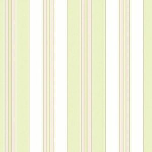 Papel De Parede Waverly Stripes Lovers Lane Verde-rosa Wa7778 - Rolo 10m X 0,52m