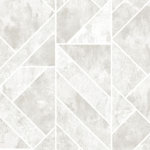 Papel De Parede Colorkey Geométrico Bege E Branco Col1006