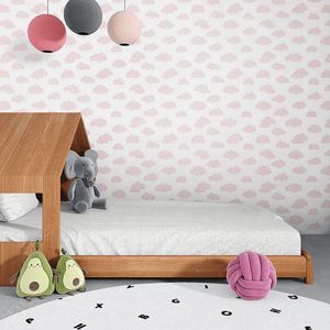 Papel De Parede Sonhos Nuvens Rosa 4241 Papel De Parede Sonhos 4241