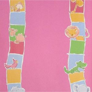 Papel De Parede Safari Friends Infantil Colorido Sf6212