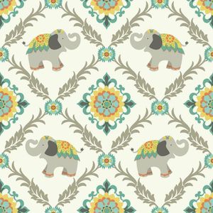 Papel De Parede Waverly Kids Bollywood Wk6708 - Rolo 10m X 0,52m