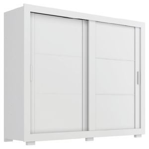 Guarda Roupas Casal 2 Portas De Correr 4 Gavetas Titanium Zanzini Branco