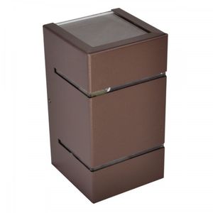 Arandela 2 Focos E 2 Frisos Retangular- Soquete G9 (il1803) Marrom