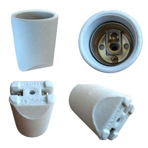 Kit 60 Soquetes De Porcelana Reto Para Lâmpada Base E27