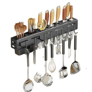 Suporte Facas Porta Utensílios 8 Ganchos Fixar Parede 40 Cm