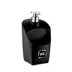 Dispenser Porta Detergente Esponja Organizador Pia 500ml Preto