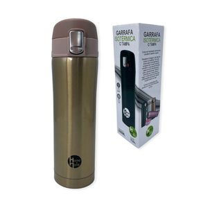 Garrafa Isotérmica Com Tampa 500ml - Dourada