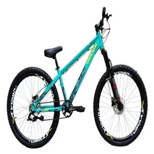 Vikingx Verde Agua Amarelo Whelling Single Freio Hidraulico Vmaxx Liso Com Suspenão Mecanica