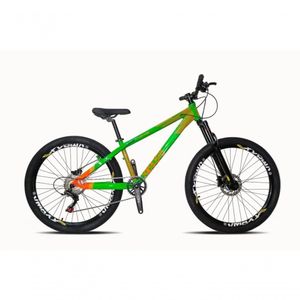 Vikingx Tuff X-35 Verde Com Laranja Whelling Single Freio Hidraulico Vmaxx Liso Com Suspenão Mecanica