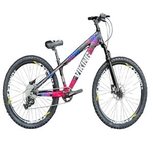 Vikingx Tuff 25/30 Preto Rosa Whelling Single Freio Hidraulico Vmaxx Liso Com Suspenão Mecanica