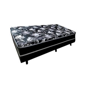 Conjugado Cama Box Solteiro 88x188x41 Preto