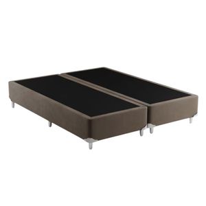 Base De Box Casal Bipartido 79x198x26 Fjr Box Marrom