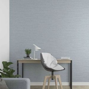 Papel De Parede Ivy Aspecto Têxtil Azul 6809-40