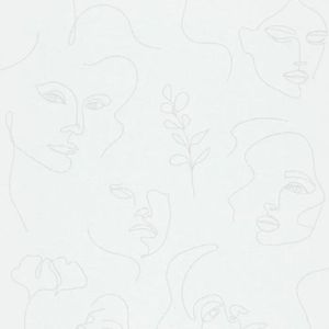 Papel De Parede Kylie Fotográfico Branco 6842-10
