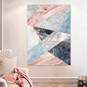 Quadro Decorativo Abstrato Geometrico Moldura 100x70cm
