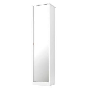 Armário Multiuso Reflex 1 Porta Espelhada Em Mdp Demóbile Branco