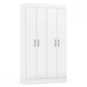 Guarda Roupa Solteiro Formosa Com 4 Portas Demóbile Branco