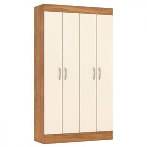 Guarda Roupa Solteiro Formosa Com 4 Portas Demóbile Amêndola Touch Off White