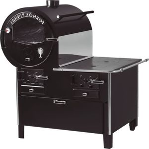 Forno Acoplado Prime Preto Com Caixa Chapa Ff Na Dir N1