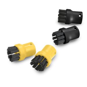 Kit 4 Escovas - 2 Amarelas + 2 Pretas para Limpadoras a Vapor