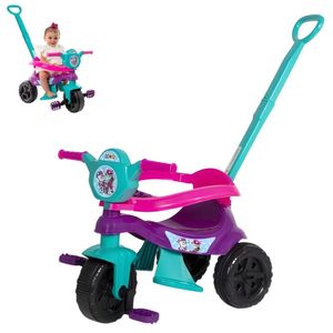 Carrinho De Passeio Com Pedal Infantil Kemotoca Baby Diversão E Segurança Dog Roxo