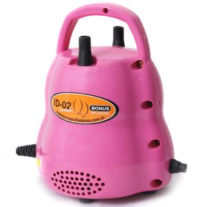 Inflador De Balão Id-02 Doméstic 2 Bicos Bonus Infladores 110v Rosa