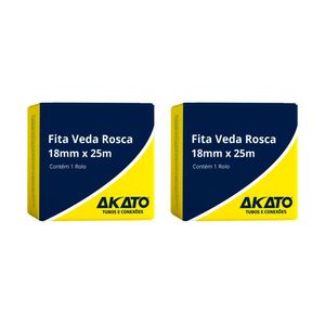 Kit C- 2 Fita Veda Rosca 18mm X 25m - Akato