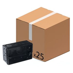 Kit C- 25 Caixa De Luz 4x2 Embutir Preta