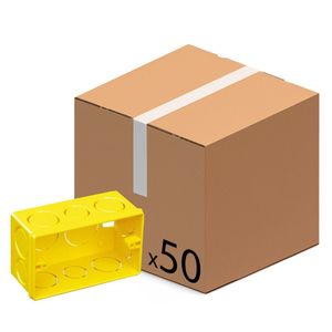 Kit C- 50 Caixa De Luz 4x2 Embutir Amarela