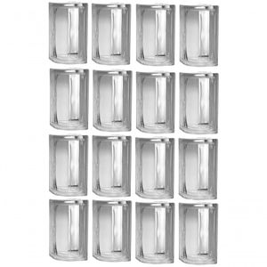 Kit 16 Blocos De Vidro Canto P- Acabamento 19x19x8 Tradestar