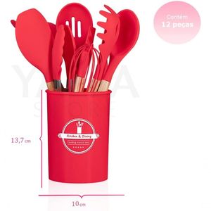 Jogo De Silicone Para Cozinha Com 12 Peças