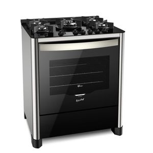 Fogão De Piso Fischer 5 Queimadores TC Gran Cheff Gás Com Dourador Inox