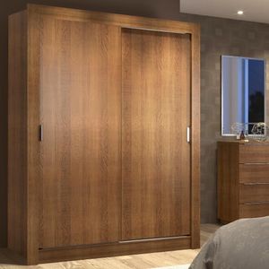 Guarda-roupa Solteiro Madesa Denver 2 Portas De Correr Rustic